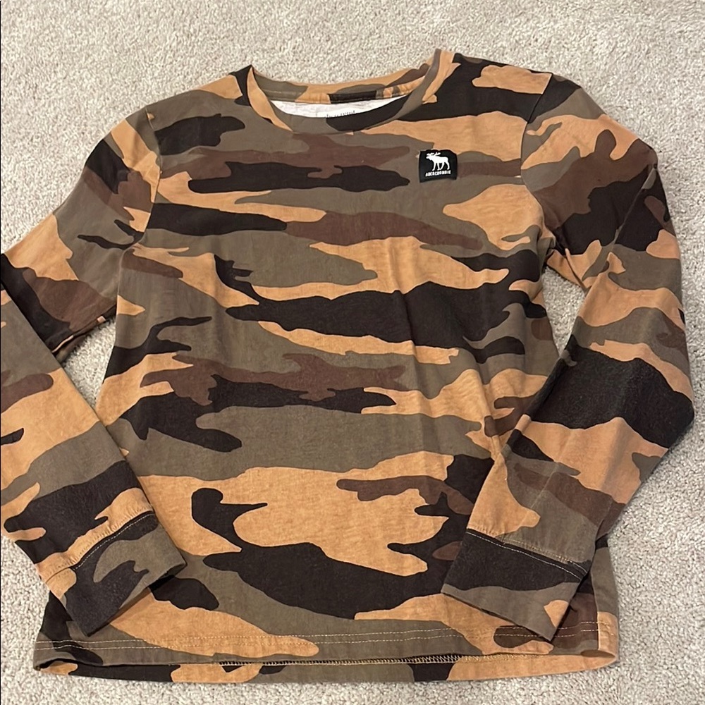 Abercrombie kids camo long sleeve shirt